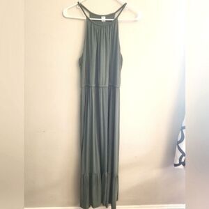 Old Navy stretchy hunter green maxi dress size S